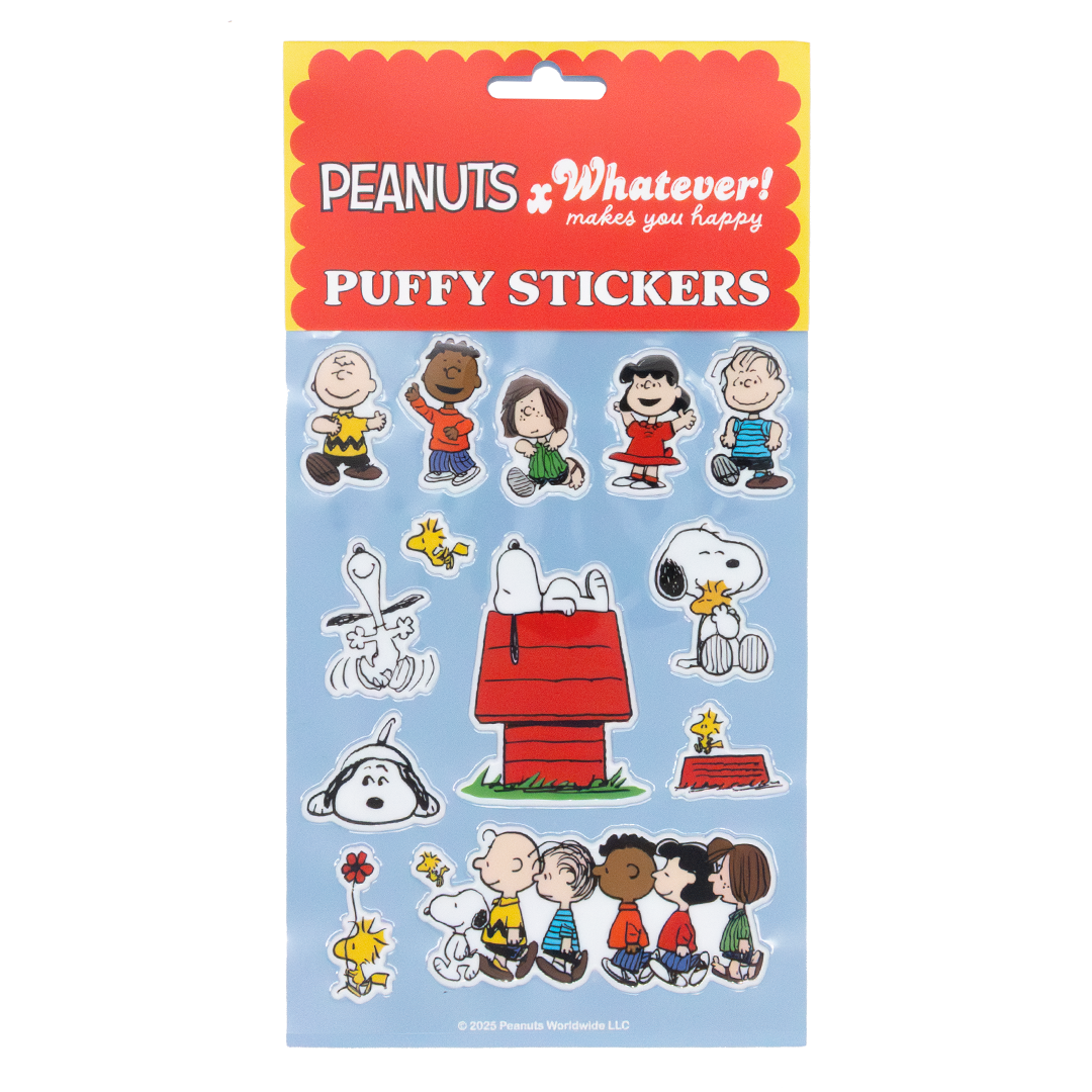 Peanuts 75th Anniversary Whole Gang Puffy Sticker Sheet