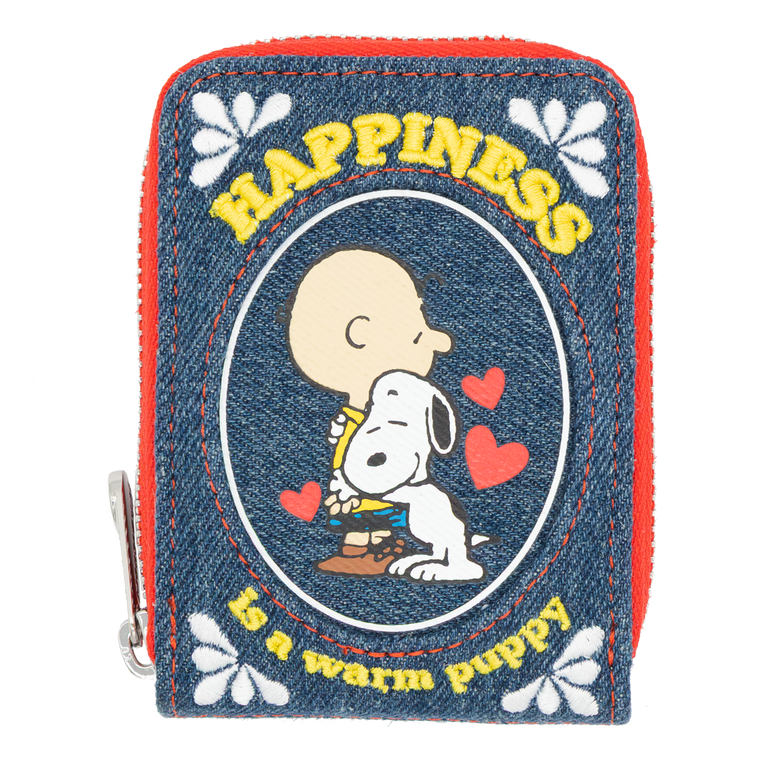 Peanuts 75th Anniversary “Happiness Is a Warm Puppy” Denim Accordion Wallet