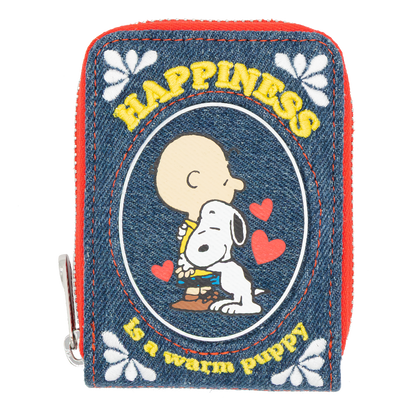 Peanuts 75th Anniversary “Happiness Is a Warm Puppy” Denim Accordion Wallet