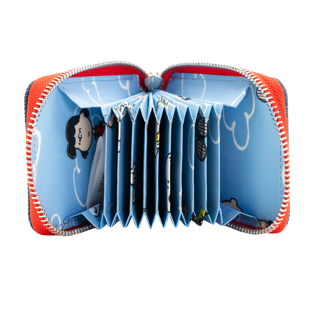Peanuts 75th Anniversary “Happiness Is a Warm Puppy” Denim Accordion Wallet