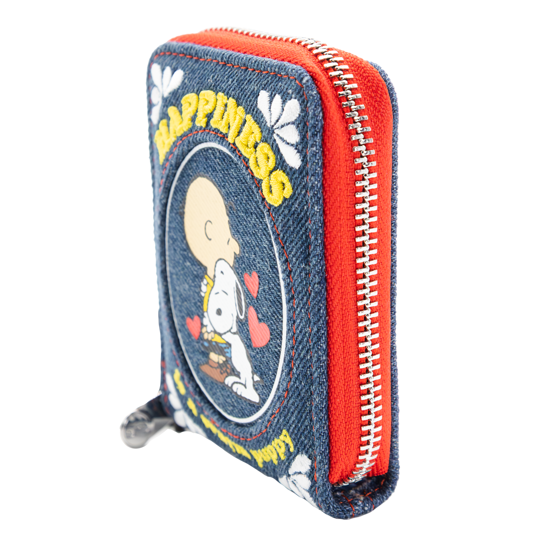 Peanuts 75th Anniversary “Happiness Is a Warm Puppy” Denim Accordion Wallet