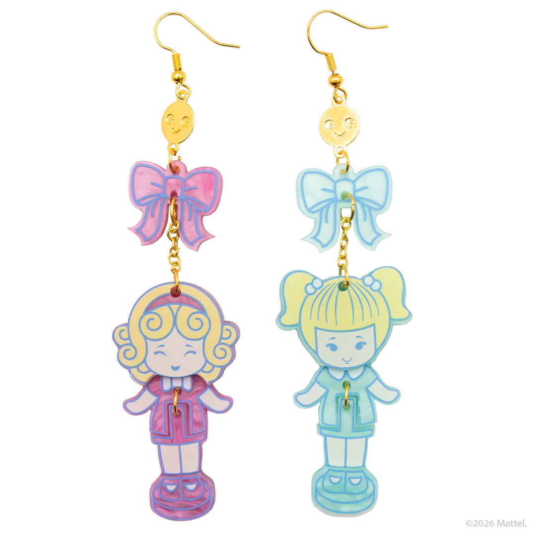 Polly Pocket BFF Hinged Layered Acrylic Earrings