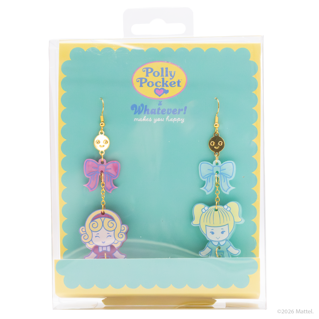 Polly Pocket BFF Hinged Layered Acrylic Earrings