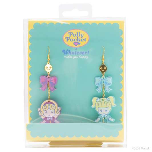 Polly Pocket BFF Hinged Layered Acrylic Earrings