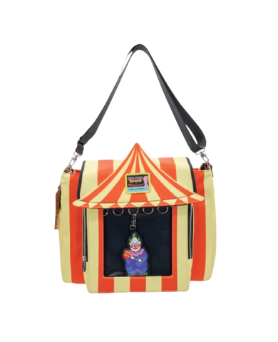 Killer Klowns From Outer Space Padded Pin Trading Tent Crossbody with Jumbo Charm