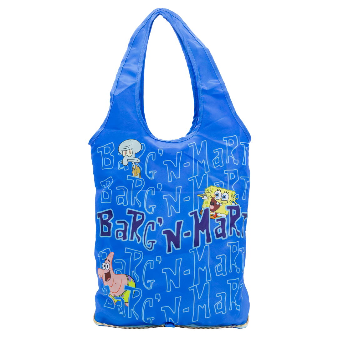 Spongebob Barg N Mart Reusable Collapsable Shopping Tote