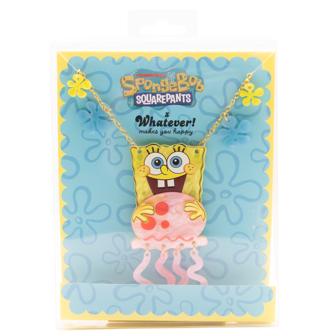 Spongebob & Jellyfish Layered Acrylic  Charm Necklace