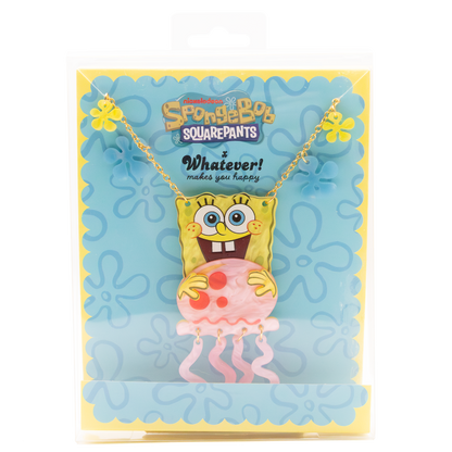 Spongebob & Jellyfish Layered Acrylic  Charm Necklace